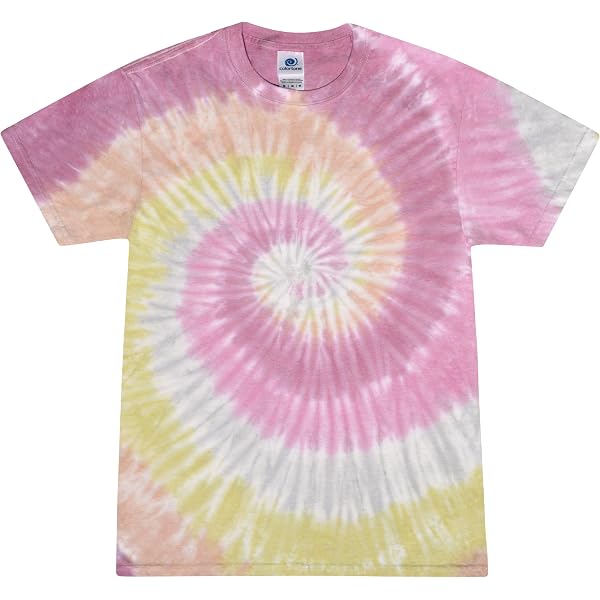 Tie-Dyed Tie-Dye Men's Shoulder Taping Jersey T-Shirt, Desert Rose